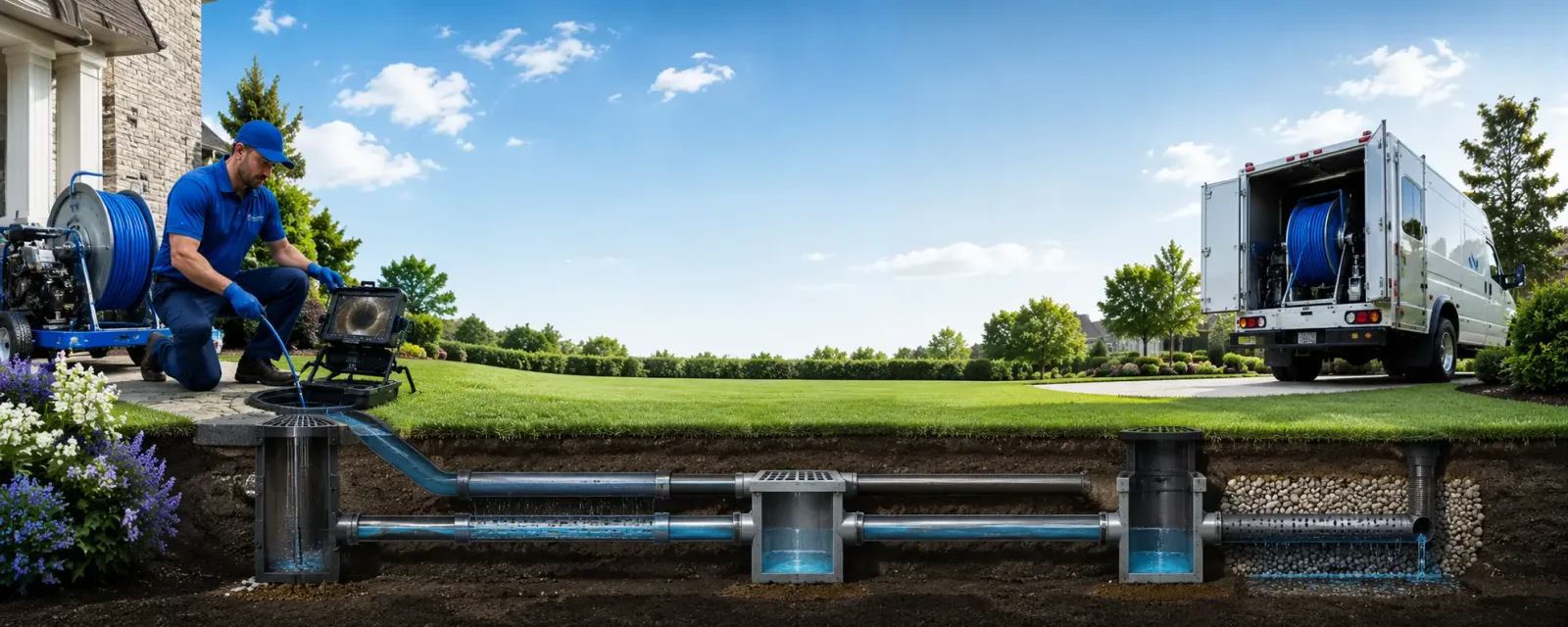 Outdoor drain cleaning information for West Cornwall, CT